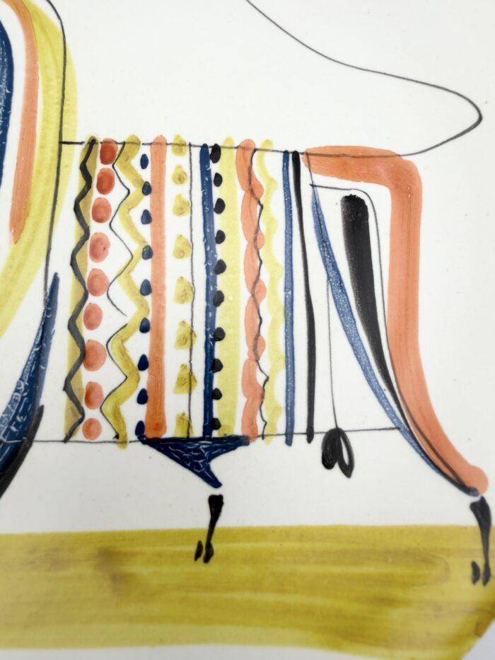 Roger Capron (1922–2006), “Bull” plate