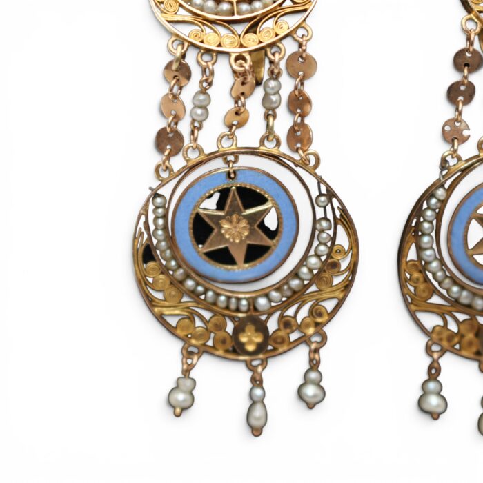 Boucles d'oreilles XIXe