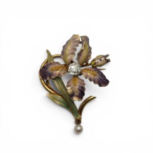 Broche, Art Nouveau "Iris"