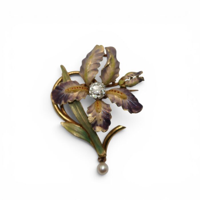 Broche, Art Nouveau "Iris"