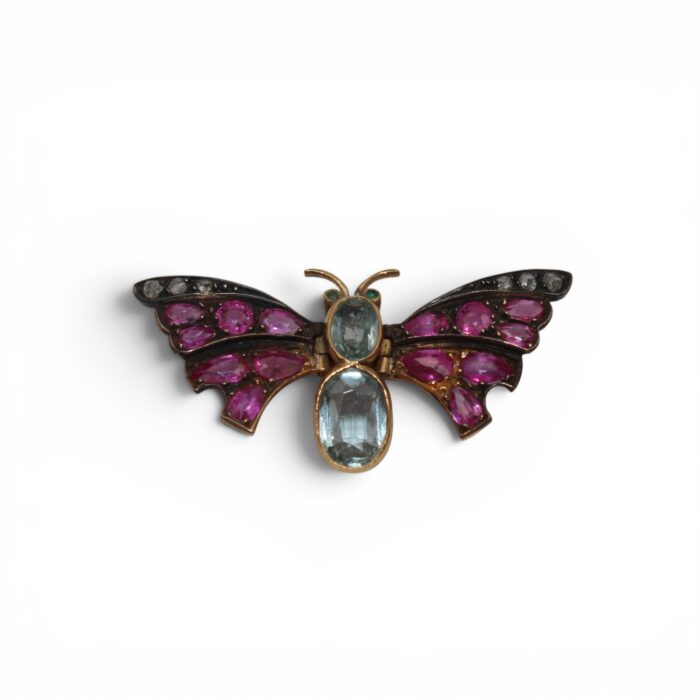 Butterfly clip brooch, Belle Epoque