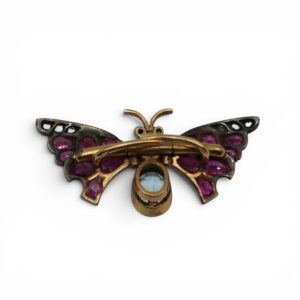 Butterfly clip brooch, Belle Epoque