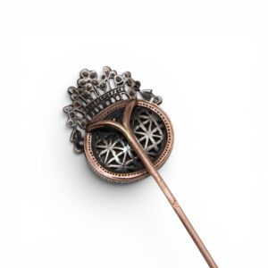 Female portrait stickpin, 17th century