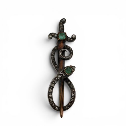 8A45CAD1-2BD0-45FE-9522-F17602114798 Broche Serpent autour d'Epée, XIXe