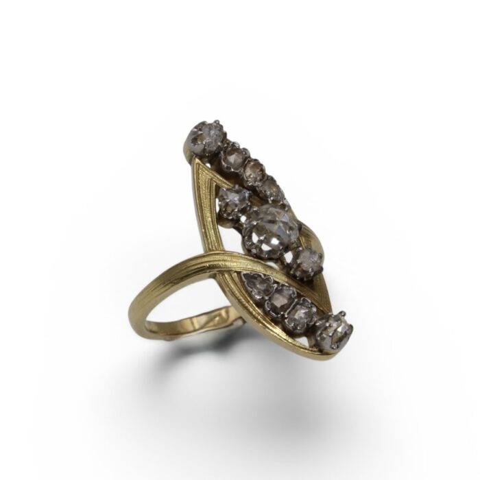 Bague marquise, Art Nouveau