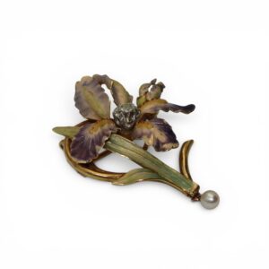 Broche, Art Nouveau "Iris"