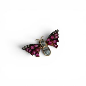 Butterfly clip brooch, Belle Epoque
