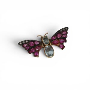 Butterfly clip brooch, Belle Epoque