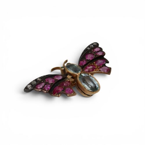 Butterfly clip brooch, Belle Epoque