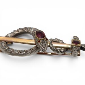 Snake and sword brooch, 19th century