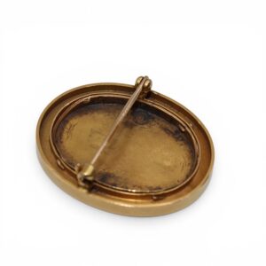 Broche, Verre d’Essex model « Chien », XIXeme