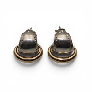 F89DF1BB-D427-41A5-8ADE-4B9723D64BF9 Hermès, Boucles d'oreilles "Piqué Sellier"