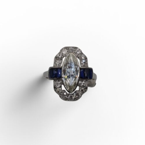 Bague navette, Art Déco
