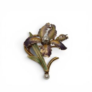 Broche, Art Nouveau "Iris"