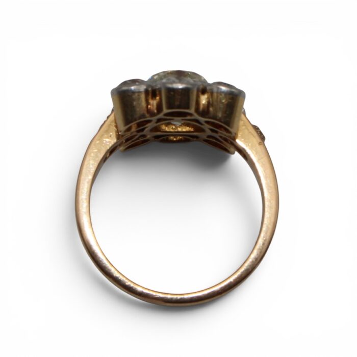 Bague florale, Art Déco