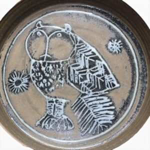 Ceramic wall plaque, model "Owl"