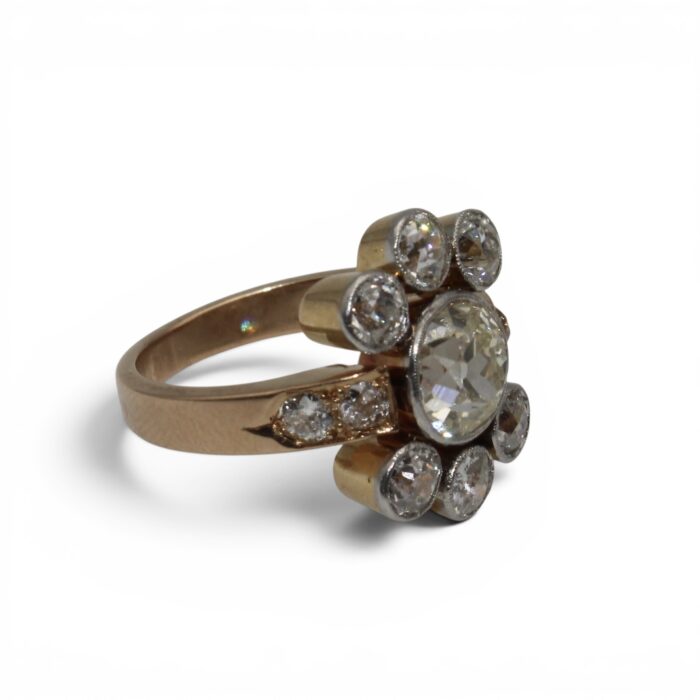 Bague florale, Art Déco