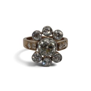 Bague florale, Art Déco