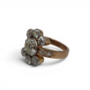 Bague florale, Art Déco