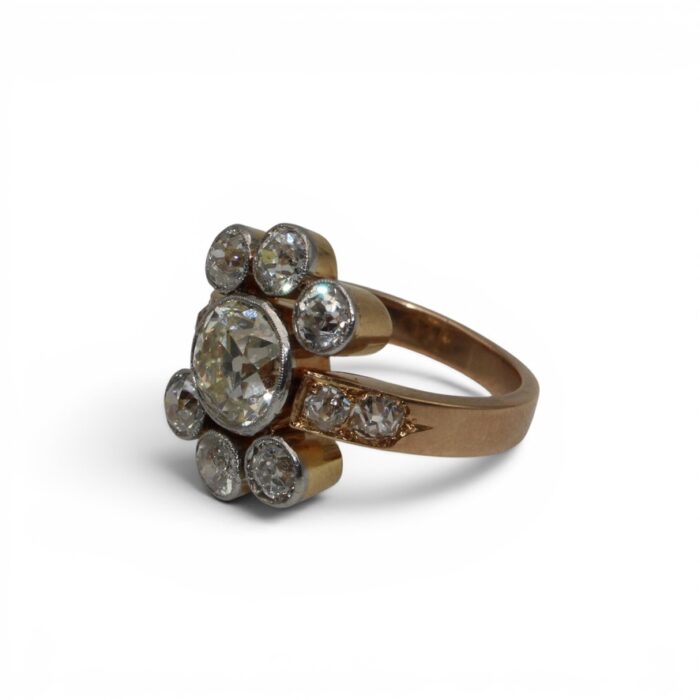 Bague florale, Art Déco