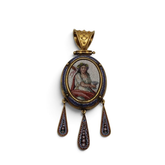 IMG 2986 Photoroom Pendentif micro-mosaïque, Bacchus