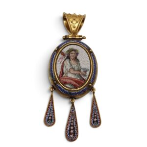 IMG 2987 Photoroom Pendentif micro-mosaïque, Bacchus