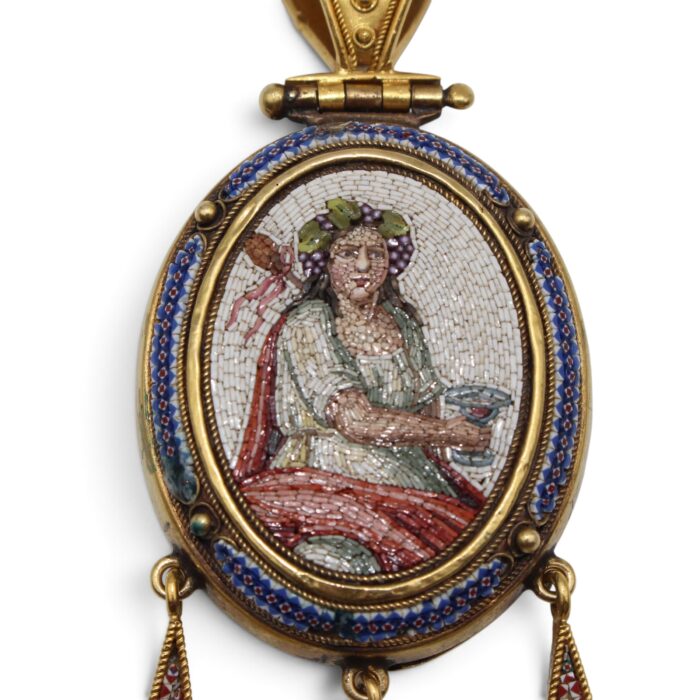 IMG 2988 Photoroom Pendentif micro-mosaïque, Bacchus