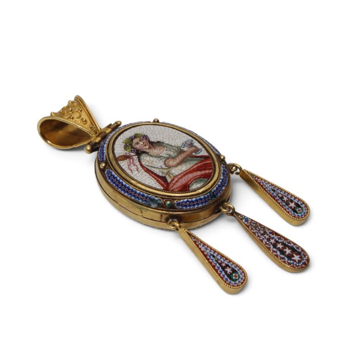 IMG 2989 Photoroom Pendentif micro-mosaïque, Bacchus